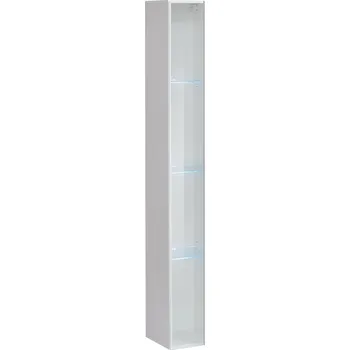 Obývací stěna ImportWorld Vitrína Pietro WW 1, bílá matná/bílý lesk