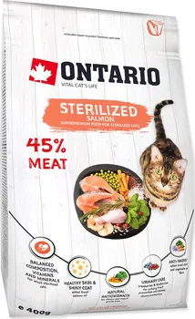 Krmivo pro kočku Ontario Cat Sterilised Salmon