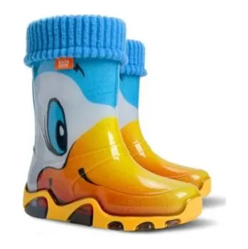 Chlapecké holínky Polsko Dětské holinky Stormer Lux Print 0032B zateplené- Husa Velikosti 28/29