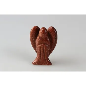 Vánoční dekorace Anděl zlatý aventurín 4 cm