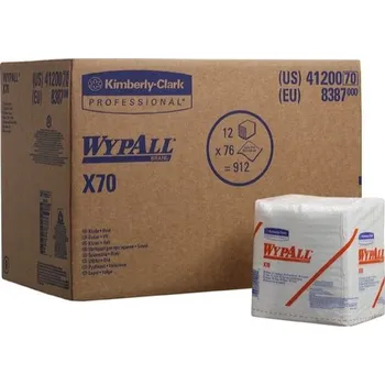 Utěrka Kimberly-Clark WYPALL* X70 Utěrky, 1/4 sklad, bílá, 1bal / 76utěrek