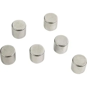 Dekorativní magnet Magnetky Bolt stříbrné 6 ks