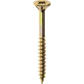Vrut Univerzální vrut 6,0x100 PZ, zapuštěná hlava částečný závit, zinek žlutý, 80ks