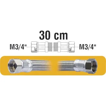 Zavlažování Flexibilní hadice F3/4"xF3/4" 30 cm