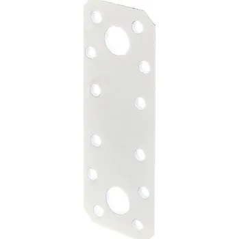 Stavební profil Plochá spojka 100 x 35 mm, bílá, s plastovým potahem