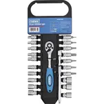 Sada hlavic Narex 1/4" 22 dílná na liště