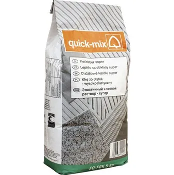 Průmyslové lepidlo Flexibilní lepidlo na obklady a dlažbu QUICK MIX FBK Super C2TE S1 mrazuvzdorné 5 kg