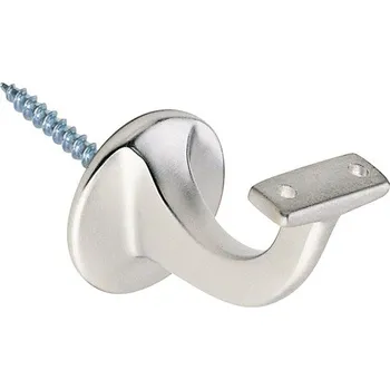 Zábradlí Konzola pro dřevěné madlo zábradlí Pertura, pochromovaná mosaz, 2 ks (31)