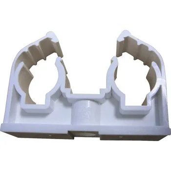 PVC příchyt dvojitý pro Cu trubku 22 mm