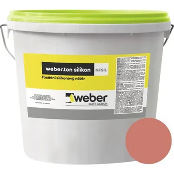 Fasádní barva Fasádní nátěr WEBER.TON silikon 25 kg CE5C červená