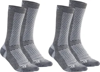 Pánské termo ponožky Craft Warm 2-pack ponožky šedé 40-42