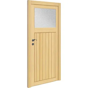 Vchodové dveře Vchodové dveře dřevěné vedlejší 98 L smrk