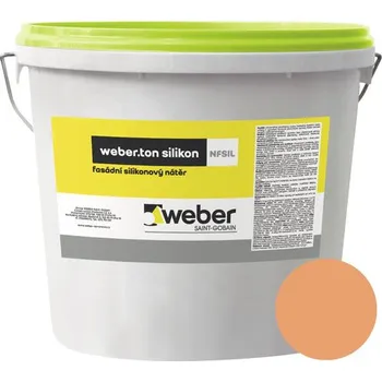Fasádní barva Fasádní nátěr WEBER.TON silikon 25 kg OR3B oranžová