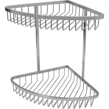 Koupelnový nábytek Rohový sprchový koš 2 úrovňový nerez