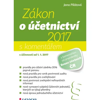 Kniha Zákon o účetnictví 2017 - Jana Pilátová (E-Kniha)