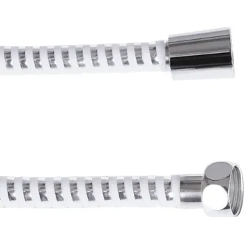 Sprchová hadice Hadice sprchová plastová M1/2"xkon.1/2" bílá/chrom 150 cm