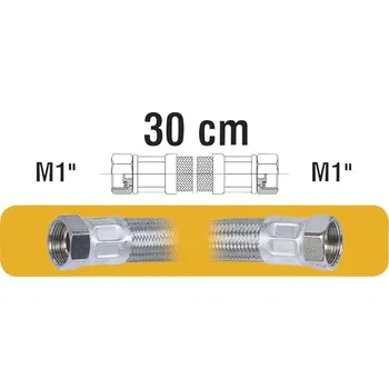 Zahradní hadice Flexibilní hadice F1"xF1" 30 cm