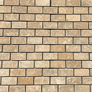 Obklad Přírodní mozaika STONE travertin NOCHE TRAVERTINE TUMBLED 2,3 x 4,8 cm