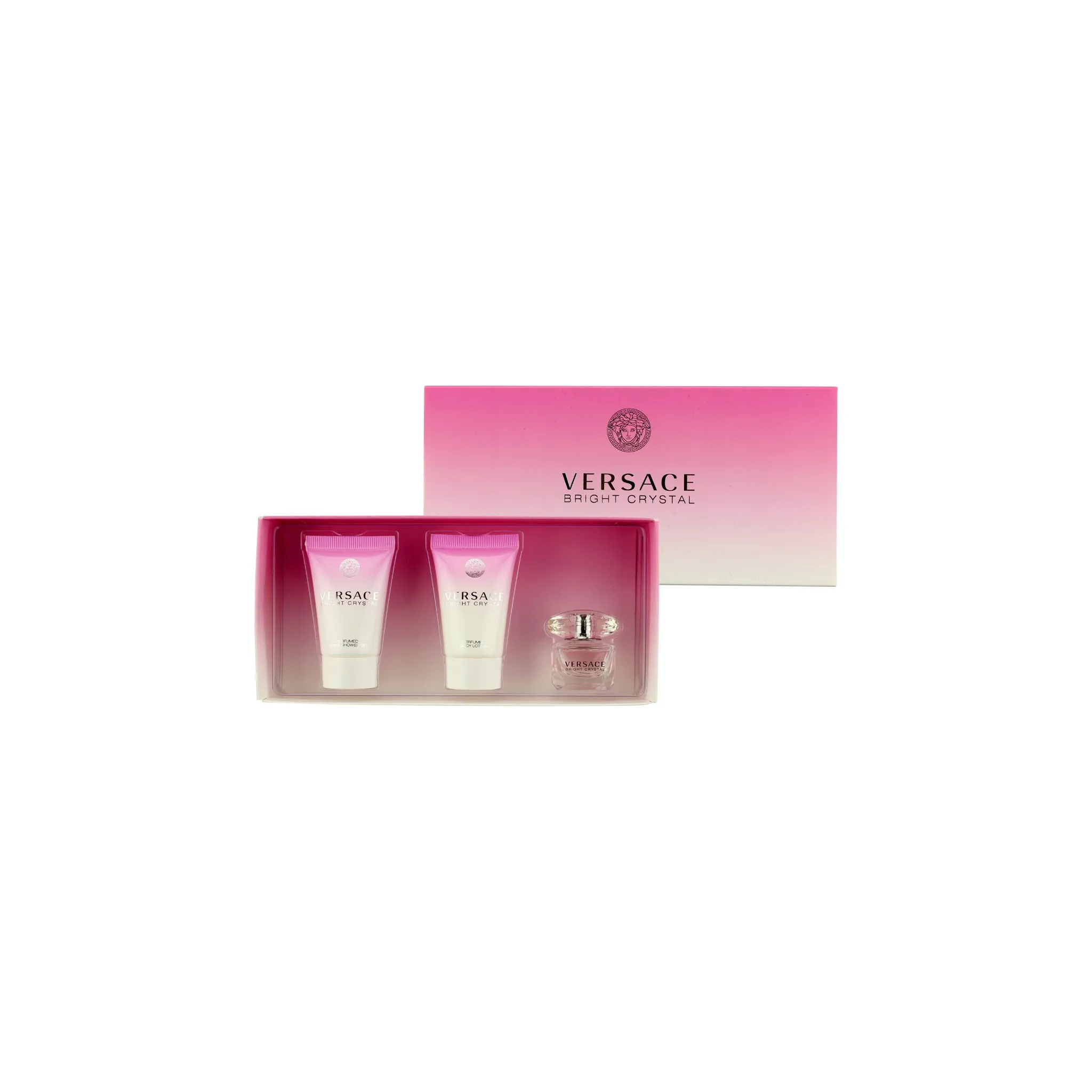 Fotografie 1 - Dámský parfém Versace Bright Crystal W EDT 5 ml + tělové mléko 25 ml + sprchový gel 25 ml