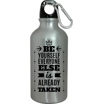 Láhev Sportovní kovová láhev s potiskem Sám sebou - láhev 600ml