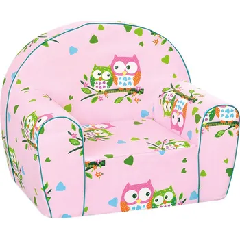 dětské křeslo BINO Křesílko Sovičky růžové