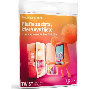 T-Mobile TWIST SIM V síti 200 Kč + data na den SIM karta T-Mobile TWIST SIM V síti 200 Kč + data na den