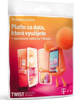 SIM karta T-Mobile TWIST SIM V síti 200 Kč + data na den