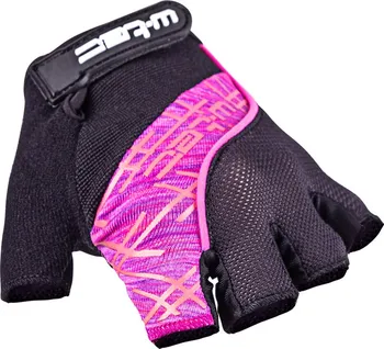 Cyklistické rukavice W-Tec Karolea AMC-1022-18 černé/růžové