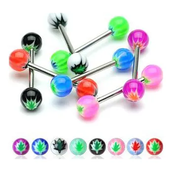 Piercing Piercingate Piercing do jazyka - list PCI00235 - Barva/Motiv: Tmavě modrá