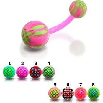 Piercing Piercingate Piercing do pupíku PBK00075 - Barva/Motiv: 8