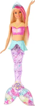 Panenka Mattel Barbie Svítící mořská panna s pohyblivým ocasem běloška