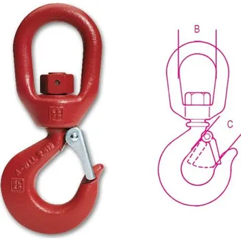 Stahovací páska HÁK OTOČNÝ -MODEL 8064S DOR. 3200 KG TVRZENÝ LAKOVANÝ CE EN 1677-5 TŘÍDA 4 (HÁK OTOČNÝ -MODEL 8064S DOR. 3200 KG TVRZENÝ LAKOVANÝ CE EN 1677-5 TŘÍDA 4)
