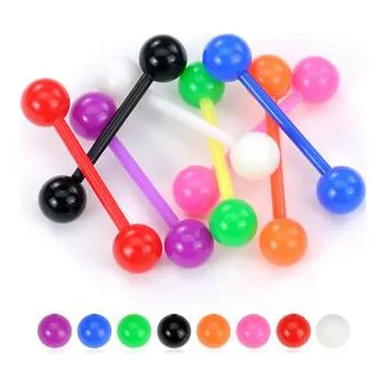 Piercing Piercingate Piercing do jazyka akrylát PCI00207 - Barva/Motiv: Oranžová