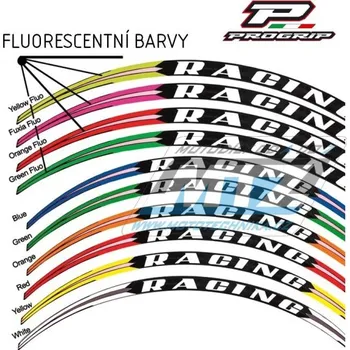 Polepy ráfků Progrip RACING PG5026/16 (12ks=2kola) Modré