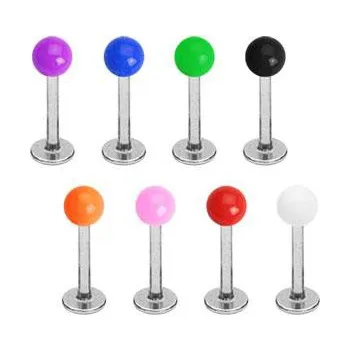 Piercing Piercingate Labreta s kuličkou PLA00134 - Barva/Motiv: Oranžová