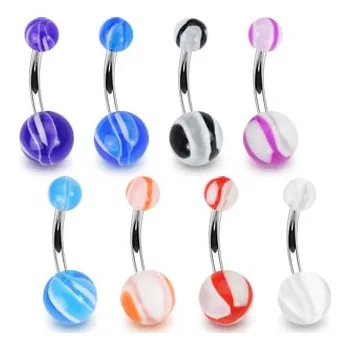 Piercing Piercingate Piercing do pupíku PBK00163 - Barva/Motiv: Oranžová