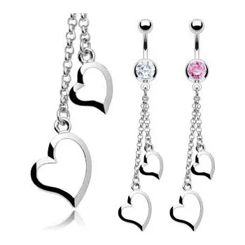 Piercing Piercingate Piercing do pupíku PBV00342 - Barva/Motiv: Růžová