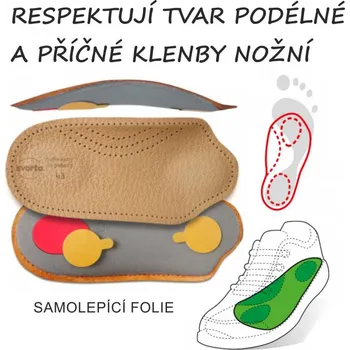 Vložka do bot SVORTO Vložky skelet 3/4 032 vel.36-46, --- - 43