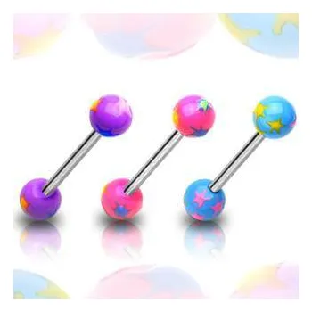 Piercing Piercingate Činka do jazyka PCI00261 - Barva/Motiv: Růžová