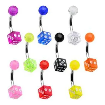 Piercing Piercingate Piercing do pupíku PBP00023 - Barva/Motiv: Čirá