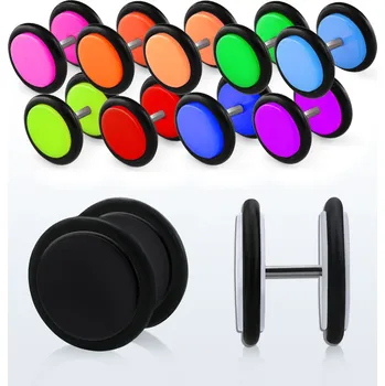 Piercing Piercingate Falešný piercing PFA00214 - Barva/Motiv: Růžová, Variantní rozměr: Průměr placky: 6 mm