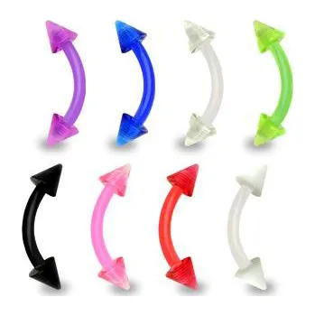 Piercing Piercingate Piercing do obočí POB00164 - Barva/Motiv: Modrá