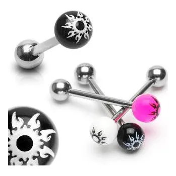 Piercing Piercingate Činka do jazyka PCI00262 - Barva/Motiv: Bílá