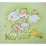 Souprava do postýlky 3dílná - Scarlett Mráček - zelená 90 x 120 cm