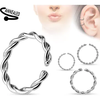 Piercing Piercingate Náušnice NAU00923 - Průměr kroužku: 10 mm, Průměr tyčky: 1,2 mm
