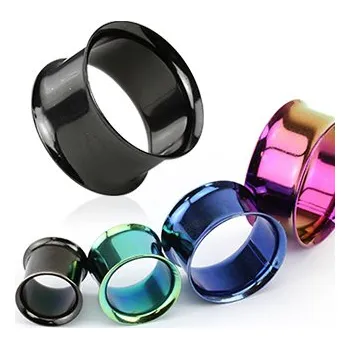 Piercing Piercingate Tunel do ucha anodizovaný - PTP00172 - Barva/Motiv: Černá, Průměr Tunely, plugy, roztahováky: 3 mm