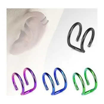 Piercing Piercingate Falešný piercing - anodizovaný PFA00193 - Barva/Motiv: Černá