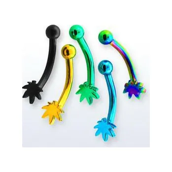 Piercing Piercingate Piercing do obočí POB00161 - Barva/Motiv: Modrá