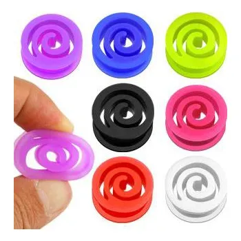 Piercing Piercingate Tunel do ucha PTP00135 - Barva/Motiv: Červená, Průměr Tunely, plugy, roztahováky: 8 mm