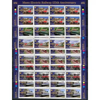 Poštovní známka (2018) MiNr. 2398 - 2403 ** - Isle of Man - 8-bl - 125 let elektrická dráha na ostrově Man (I); Europa: mosty
